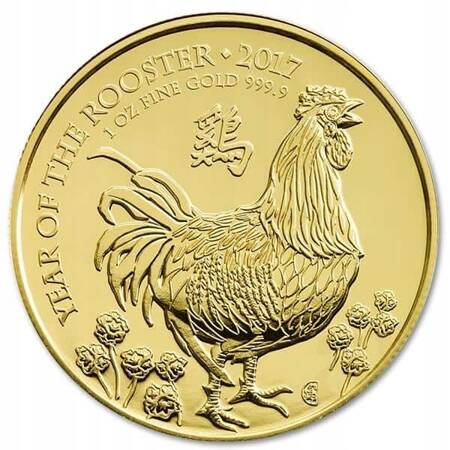 Złota moneta UK: Rok Koguta 2017 1 oz (24h)