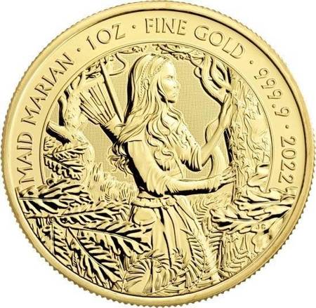 Złota moneta z serii Mity i Legendy: Maid Marian 2022 1 oz (24h)