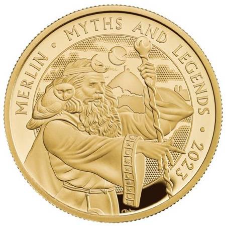 Złota moneta z serii Mity i Legendy: Merlin 2023 1 oz (24h)
