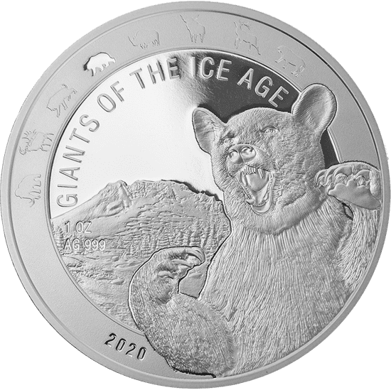 moneta srebrna 1kg Giganci z Epoki lodowcowe - Niedźwiedź 2020 (24h) 