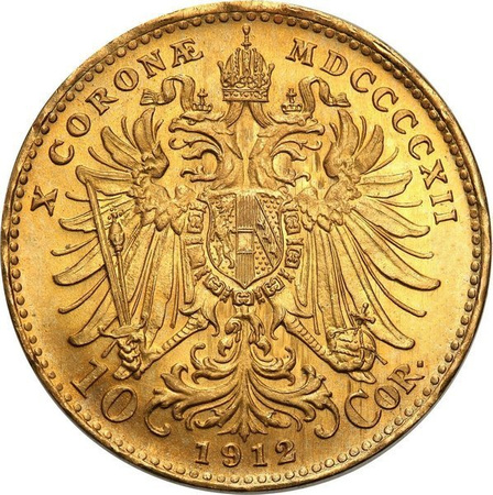 moneta złota 10 koron Austria (24h)