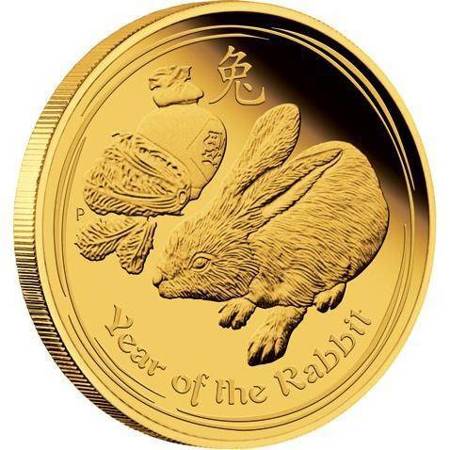 moneta złota Rok Królika 1/4oz 2011 (24h)