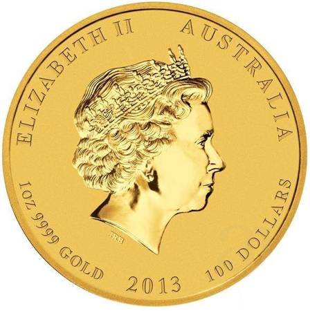 moneta złota z Serii Lunar II -  Rok Węża 1oz 2013 (24h)